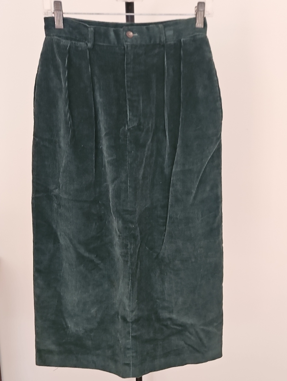 Vintage Ralph Lauren Emerald Green Corduroy Midi Skirt